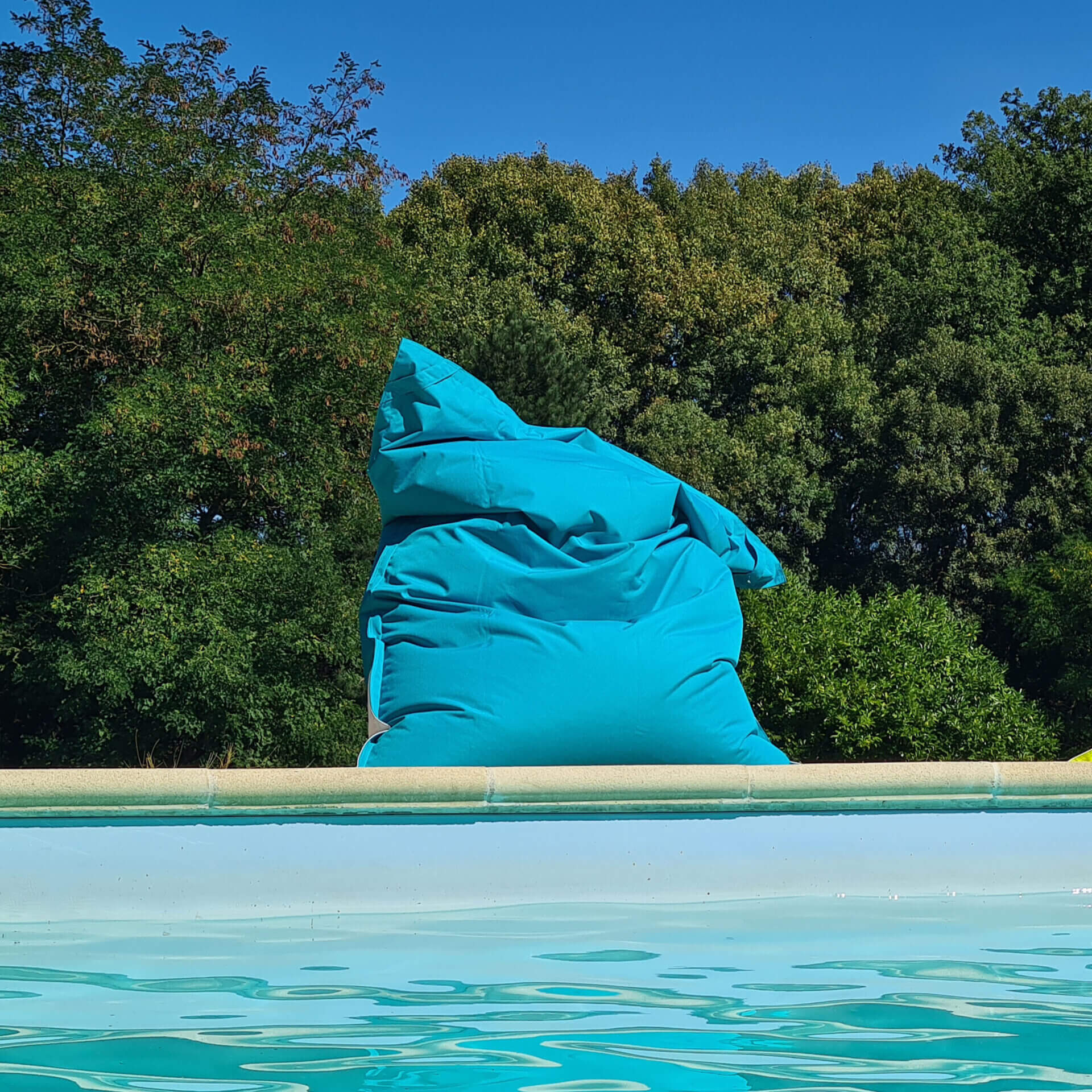 Pouf de piscine Paros Bleu Lagon