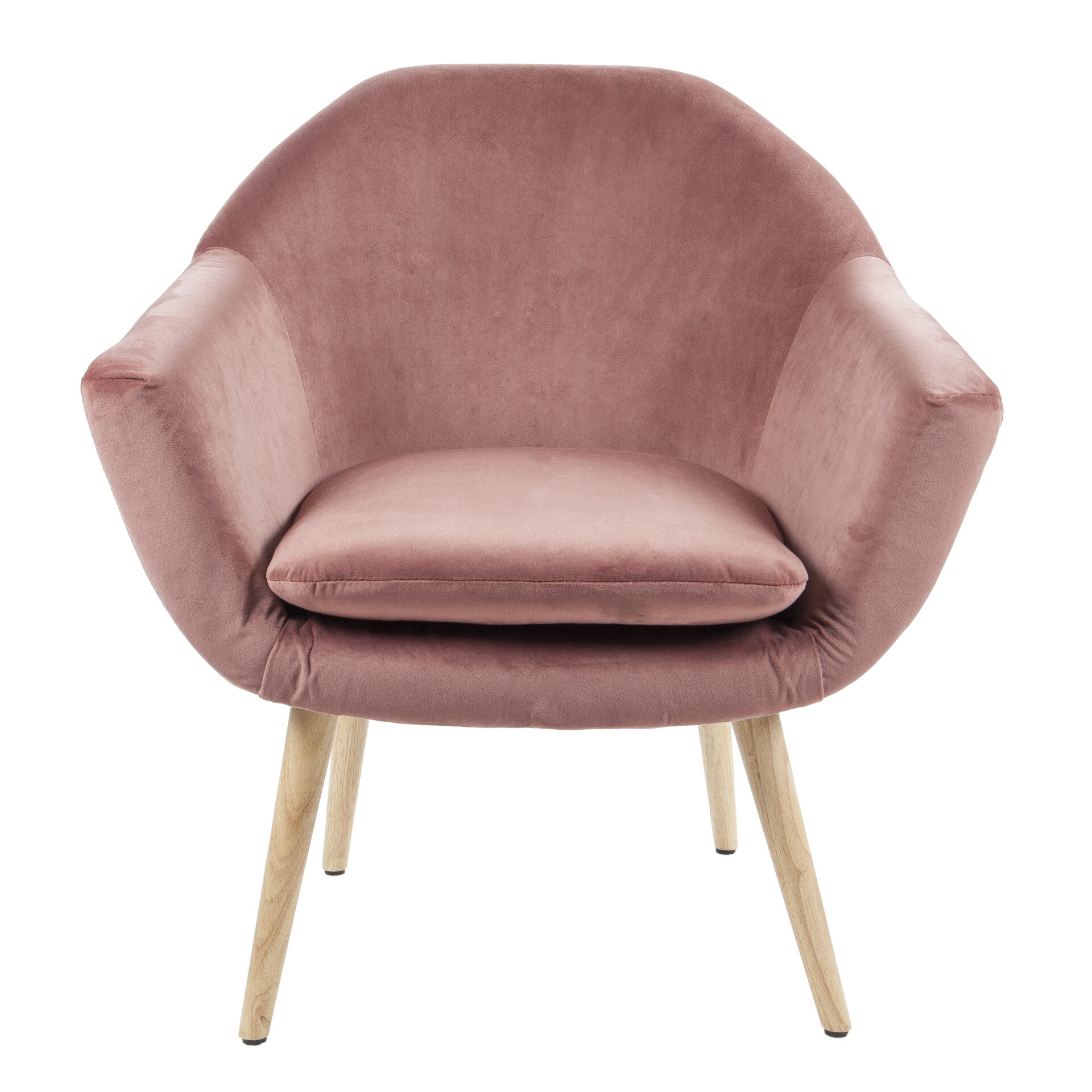 Fauteuil Isidore velours Rose nude