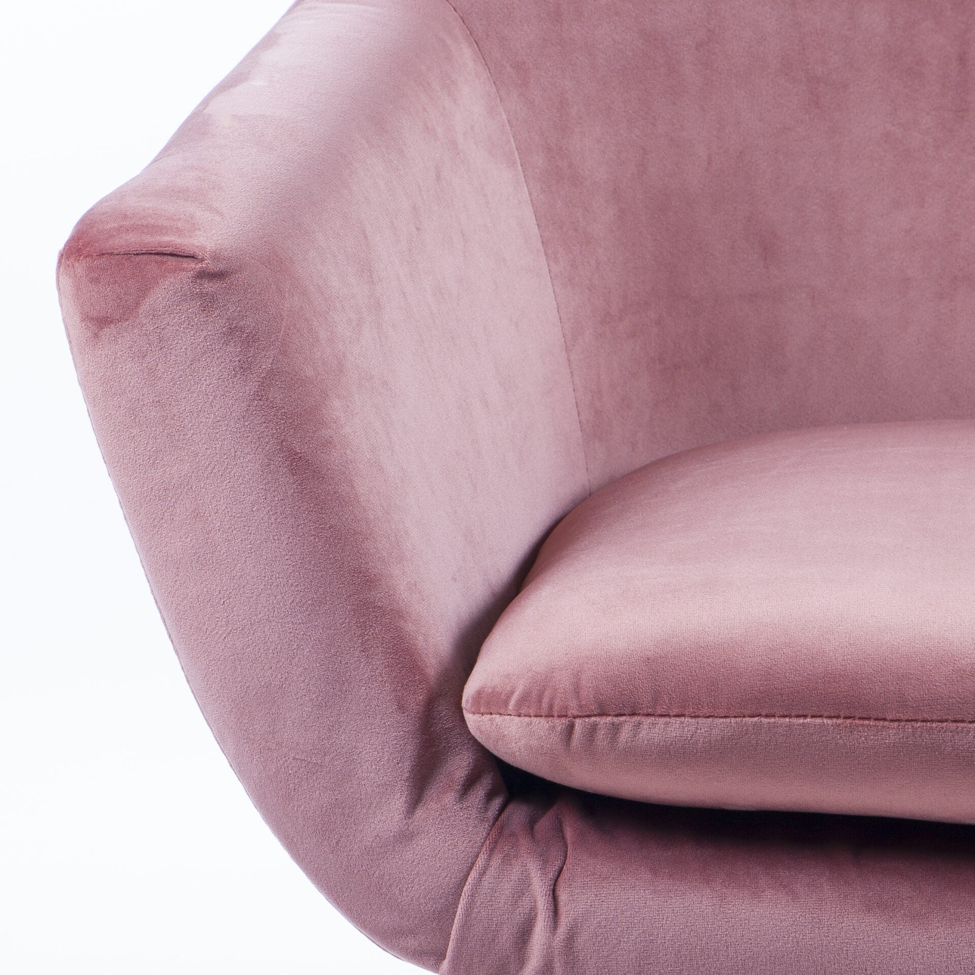 Fauteuil Isidore velours Rose nude